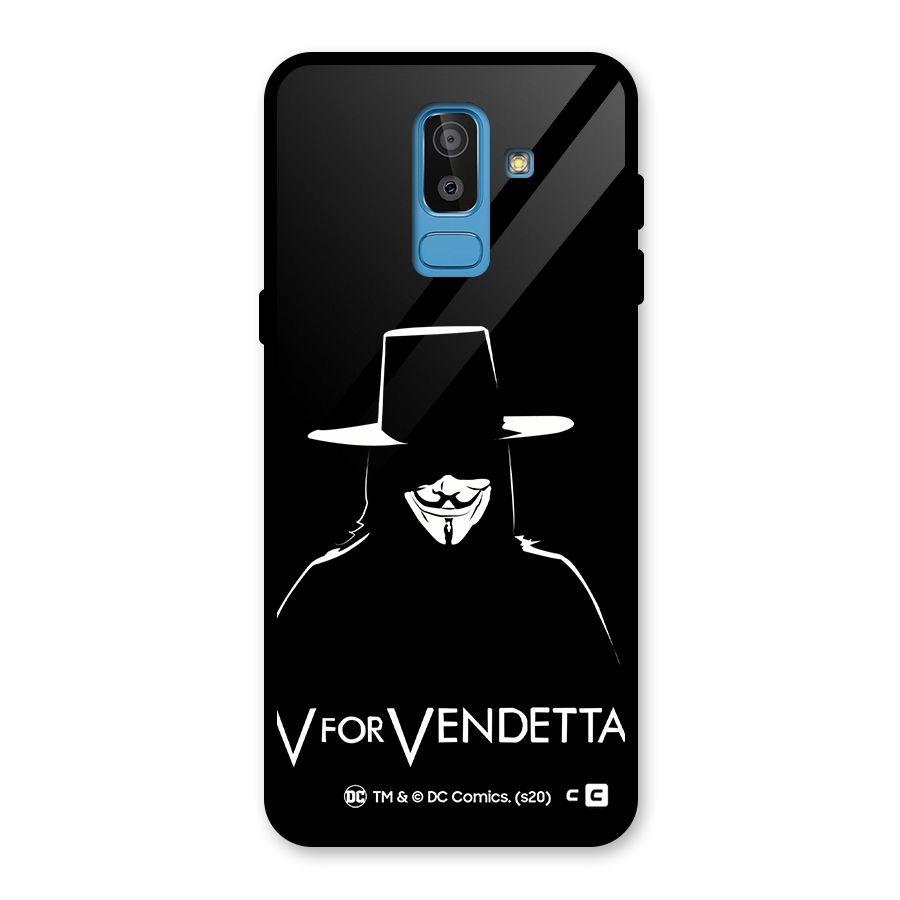 V for Vendetta Minimal Glass Back Case for Galaxy J8