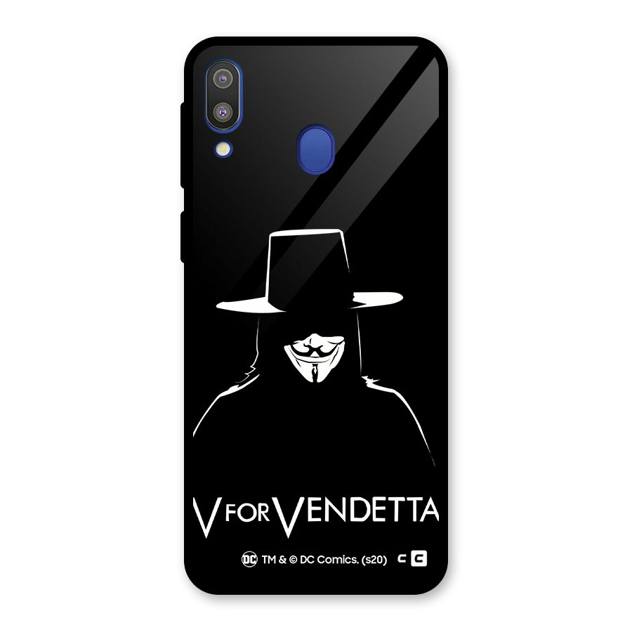 V for Vendetta Minimal Glass Back Case for Galaxy M20