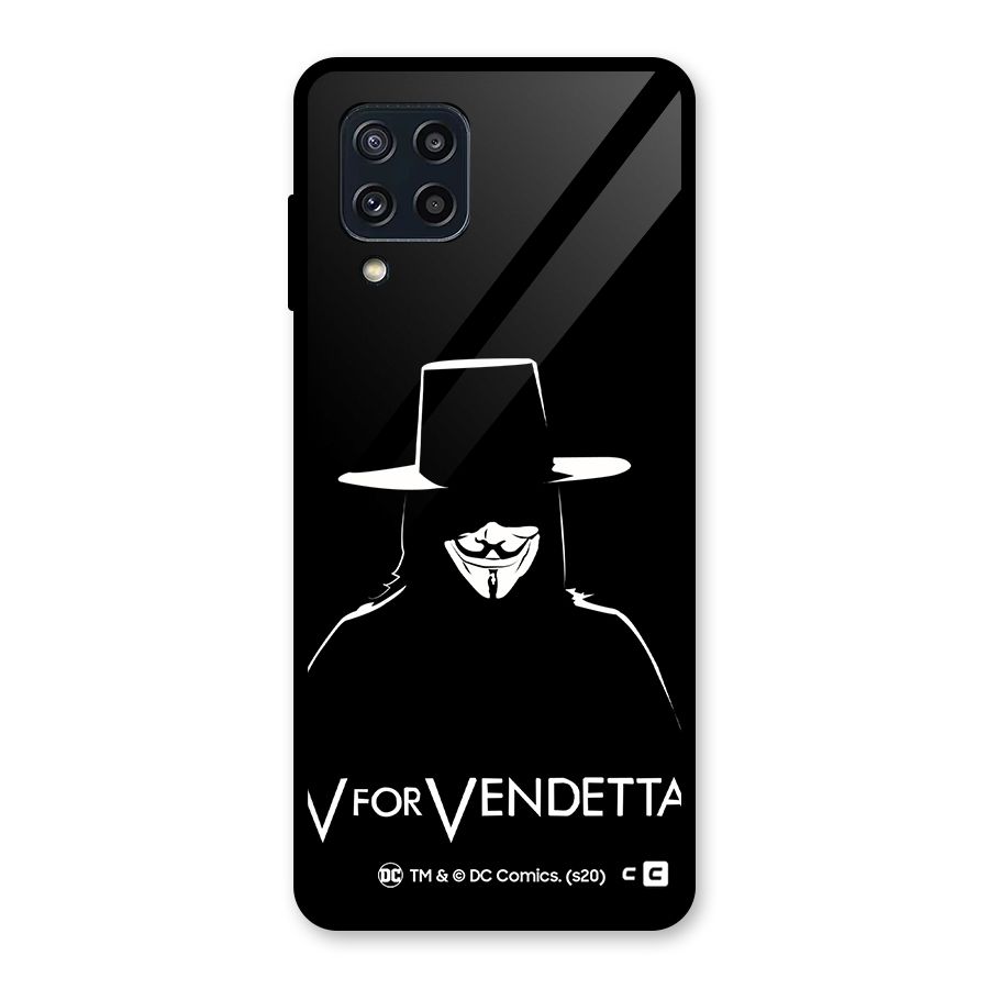 V for Vendetta Minimal Glass Back Case for Galaxy M32
