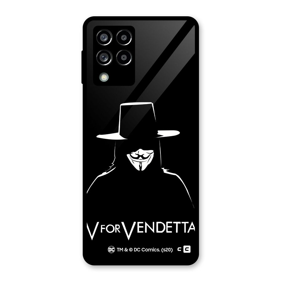 V for Vendetta Minimal Glass Back Case for Galaxy M53 5G