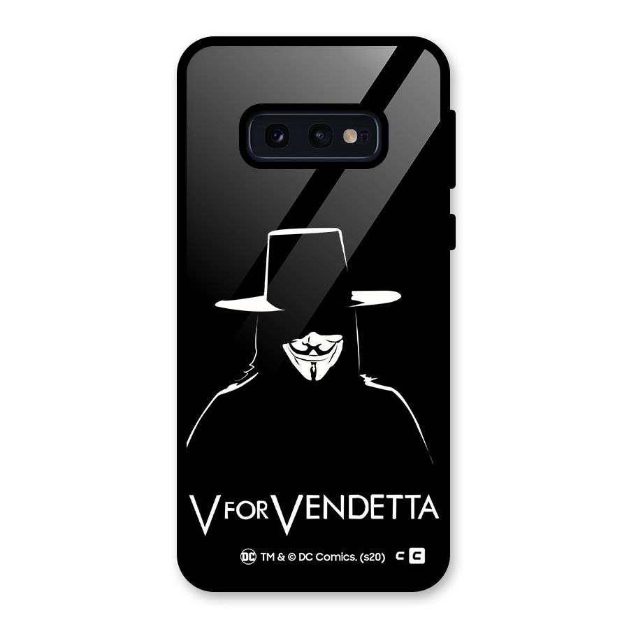 V for Vendetta Minimal Glass Back Case for Galaxy S10e