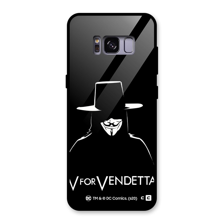 V for Vendetta Minimal Glass Back Case for Galaxy S8