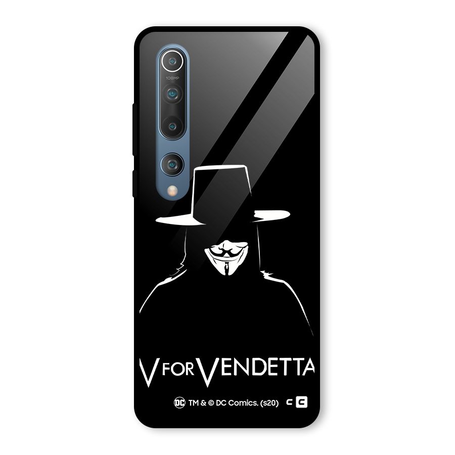 V for Vendetta Minimal Glass Back Case for Mi 10