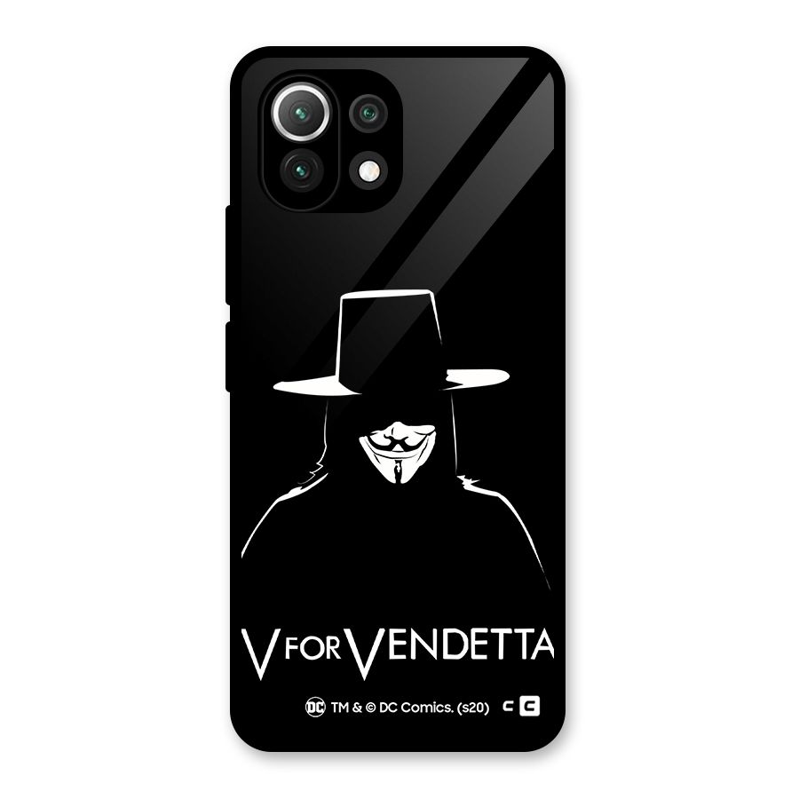 V for Vendetta Minimal Glass Back Case for Mi 11 Lite