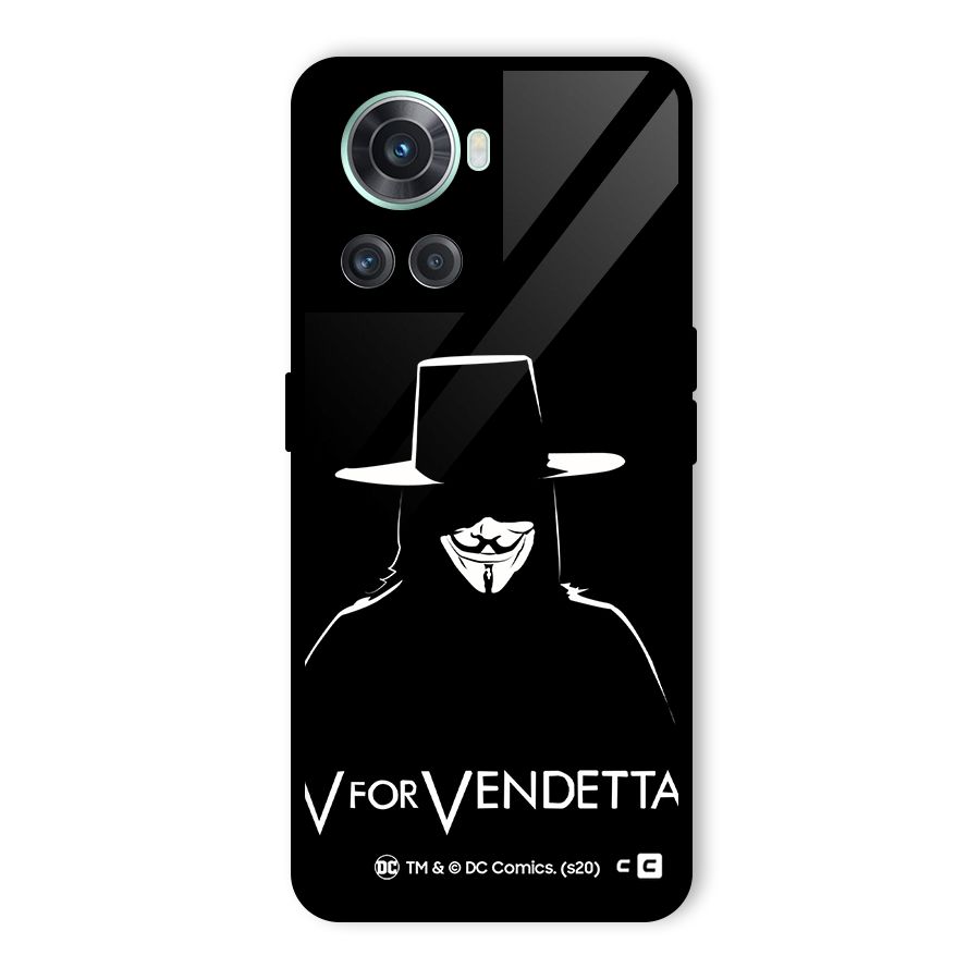 V for Vendetta Minimal Glass Back Case for OnePlus 10R
