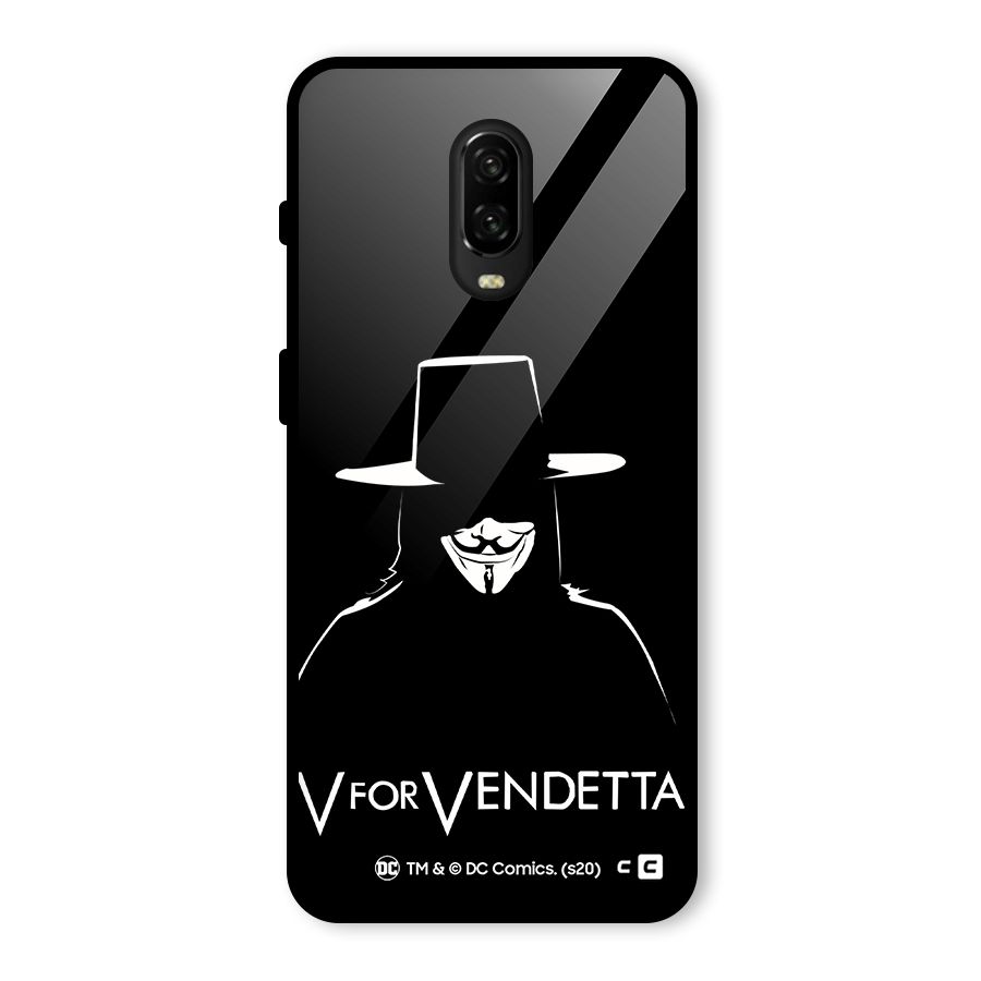 V for Vendetta Minimal Glass Back Case for OnePlus 6T