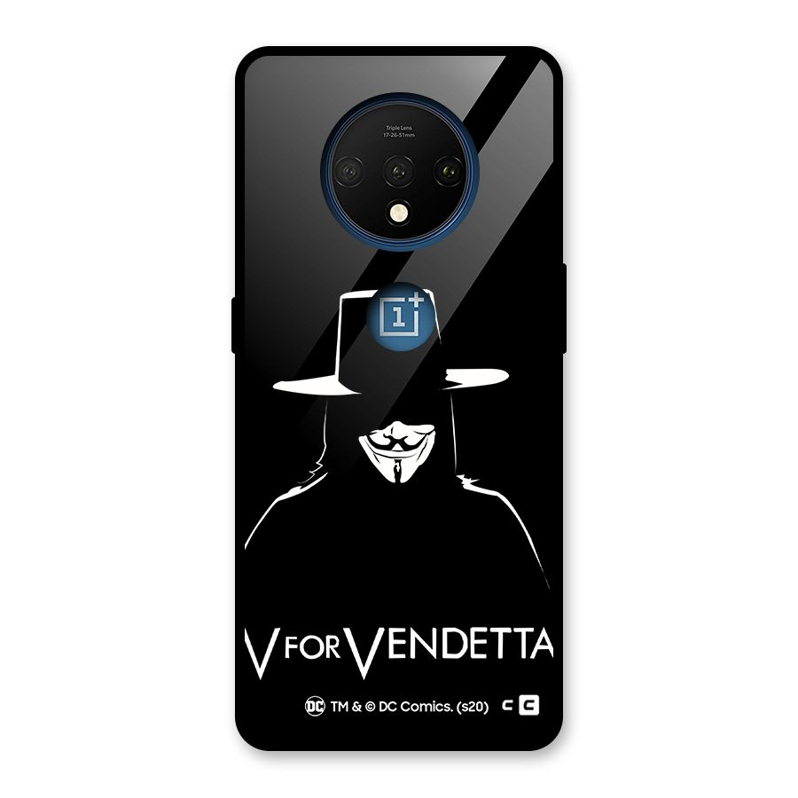 V for Vendetta Minimal Glass Back Case for OnePlus 7T