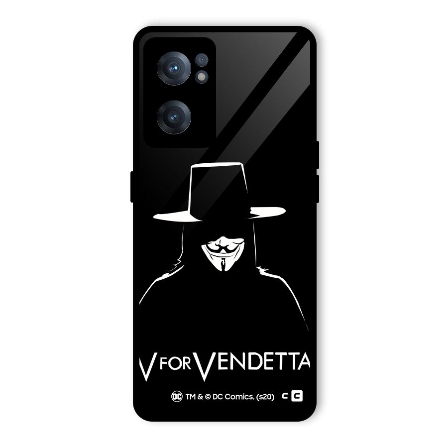 V for Vendetta Minimal Glass Back Case for OnePlus Nord CE 2 5G