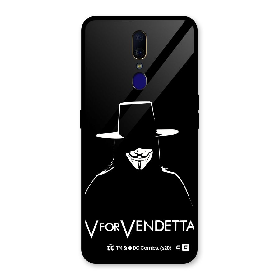 V for Vendetta Minimal Glass Back Case for Oppo F11