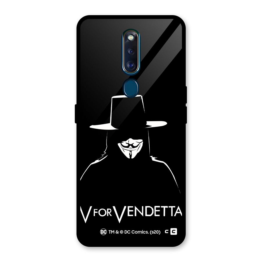 V for Vendetta Minimal Glass Back Case for Oppo F11 Pro
