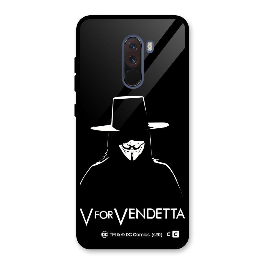 V for Vendetta Minimal Glass Back Case for Poco F1