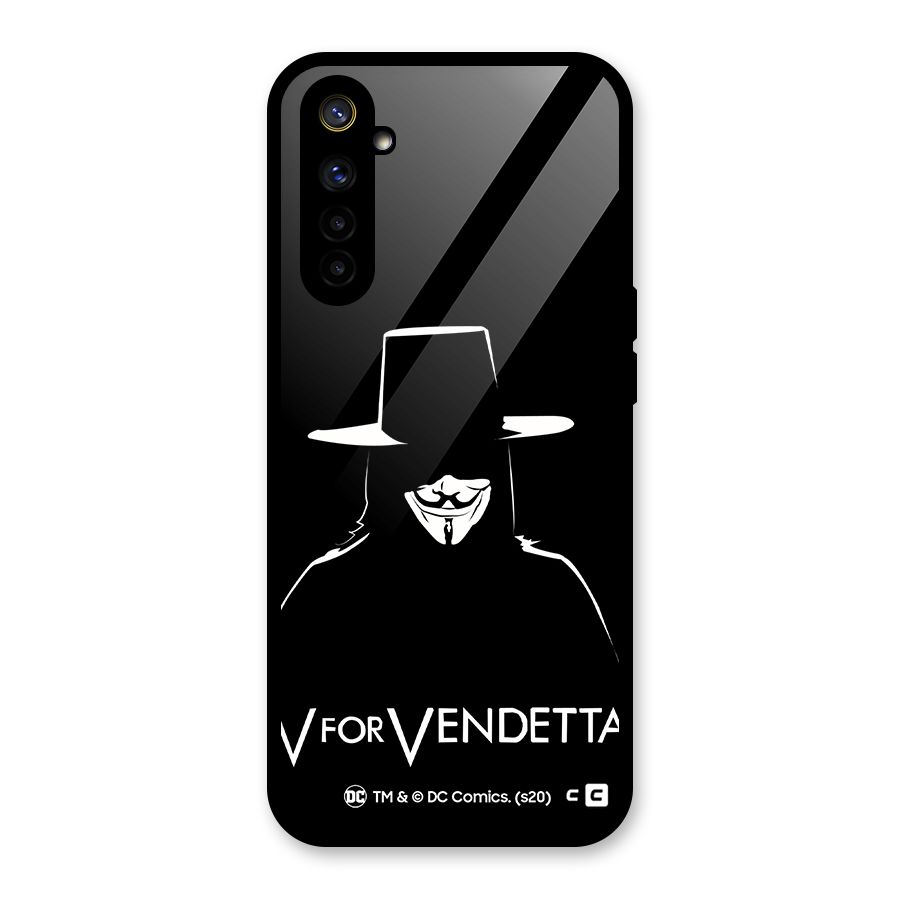 V for Vendetta Minimal Glass Back Case for Realme 6i