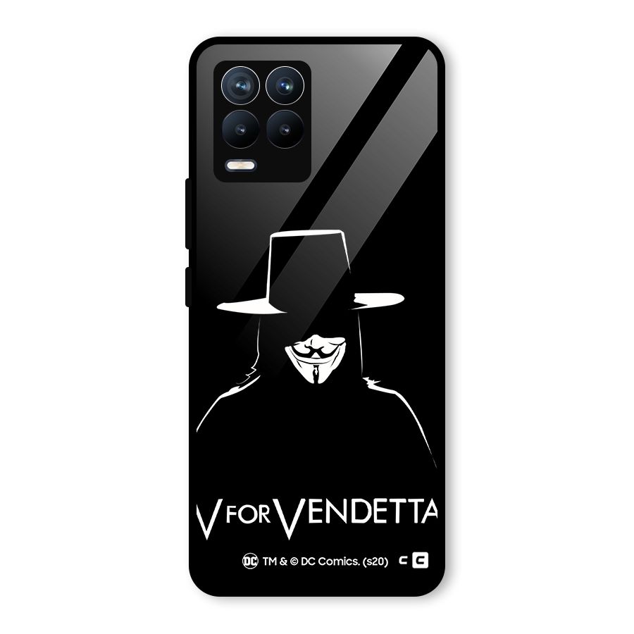V for Vendetta Minimal Glass Back Case for Realme 8 Pro