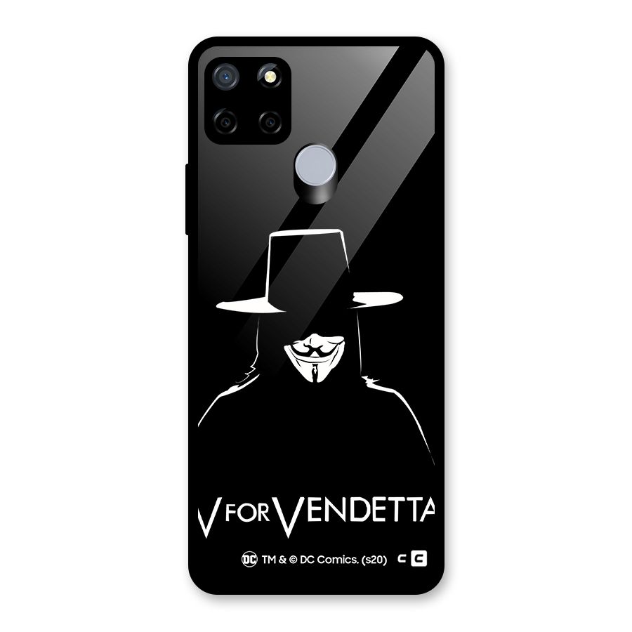 V for Vendetta Minimal Glass Back Case for Realme C12