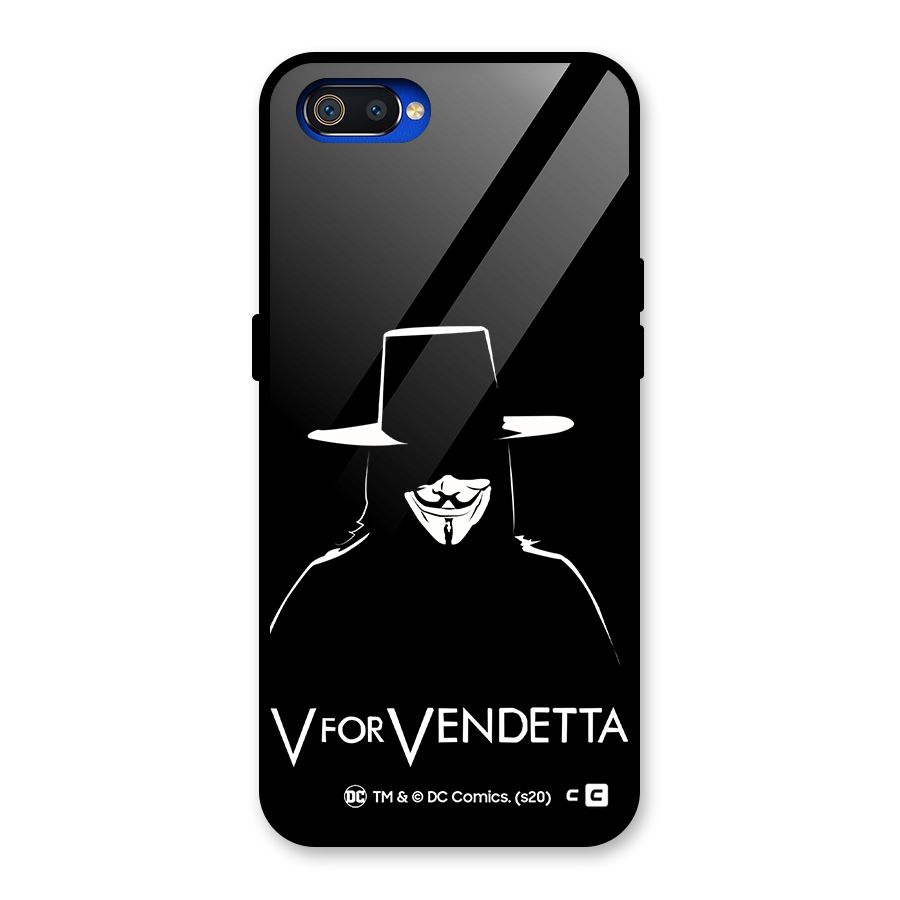 V for Vendetta Minimal Glass Back Case for Realme C2