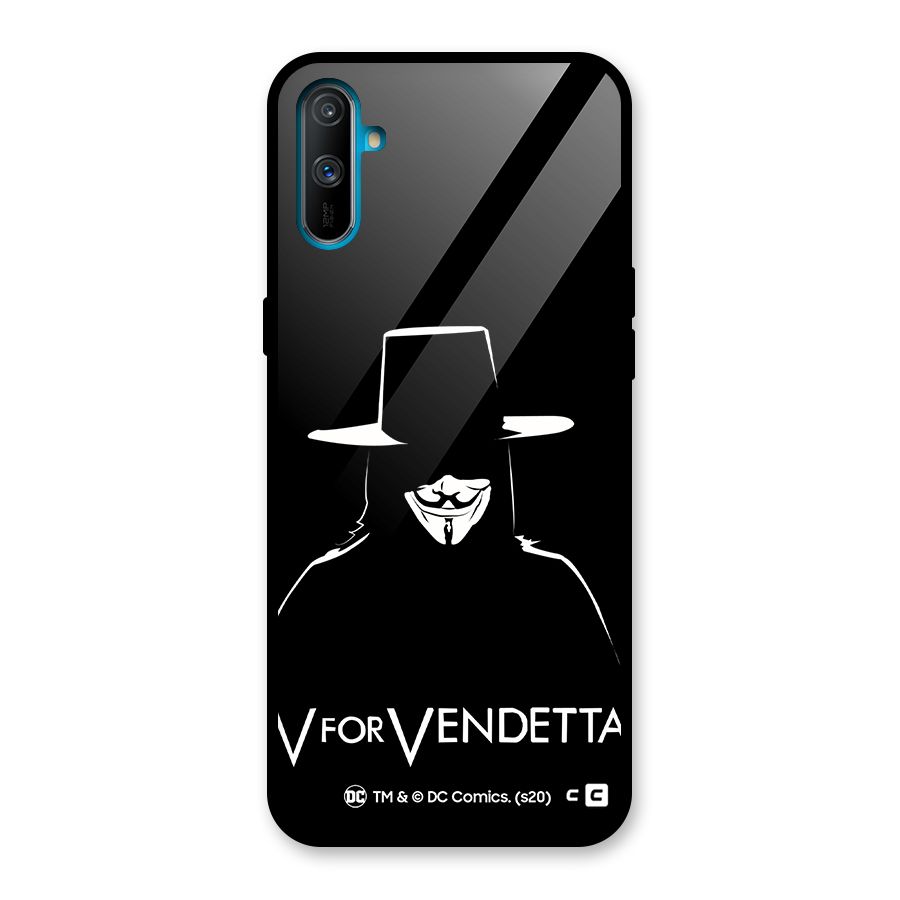 V for Vendetta Minimal Glass Back Case for Realme C3