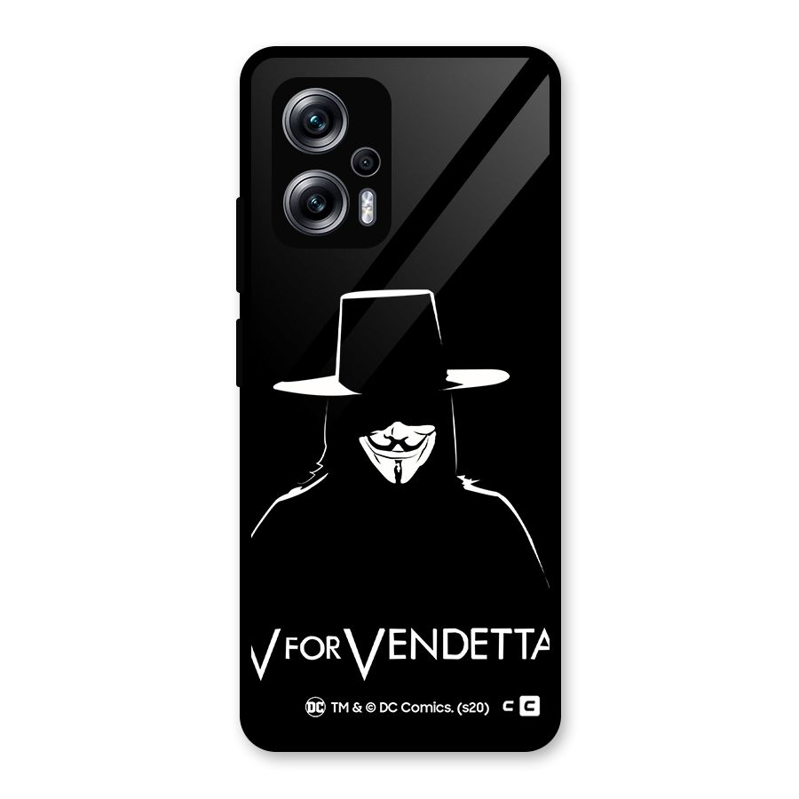 V for Vendetta Minimal Glass Back Case for Redmi K50i