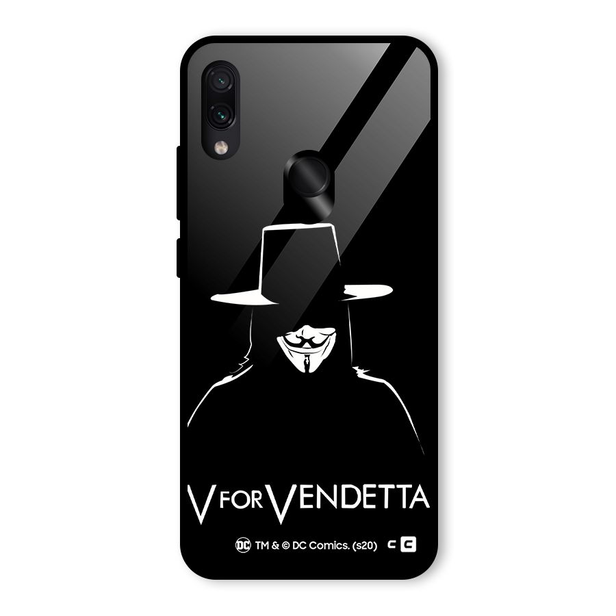 V for Vendetta Minimal Glass Back Case for Redmi Note 7 Pro