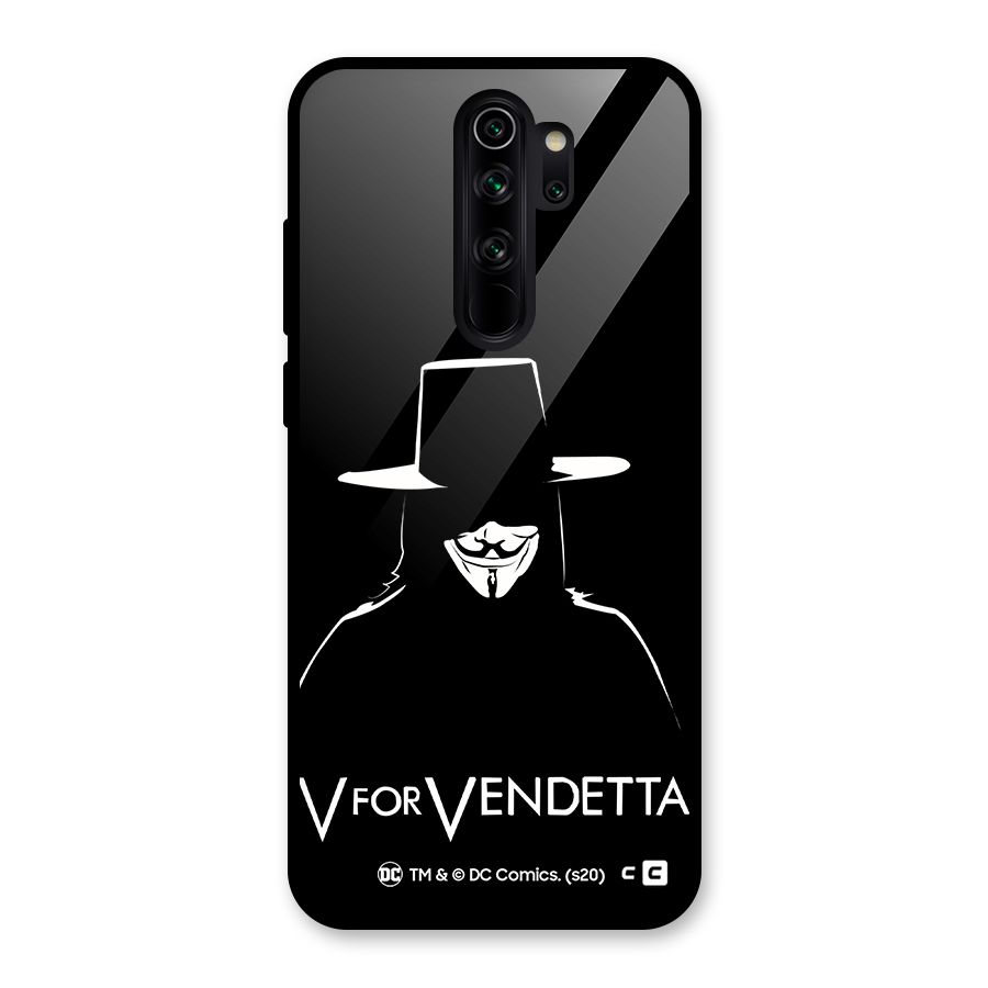 V for Vendetta Minimal Glass Back Case for Redmi Note 8 Pro