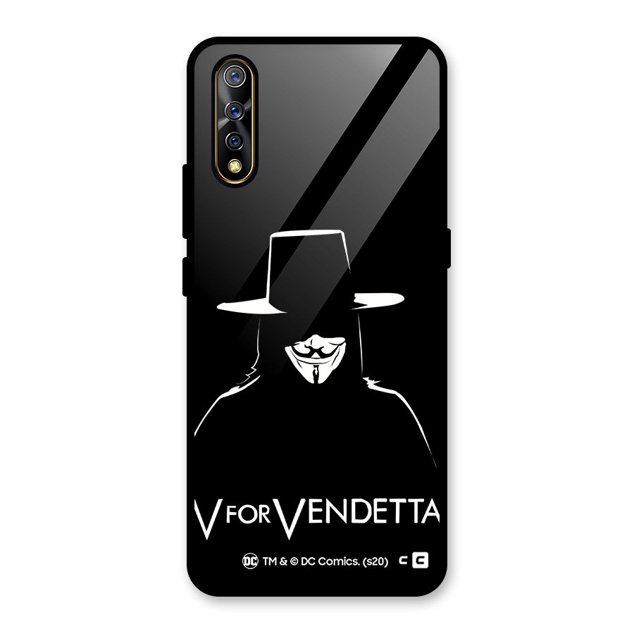 V for Vendetta Minimal Glass Back Case for Vivo S1