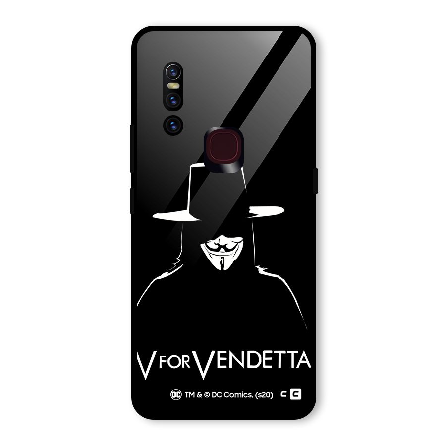 V for Vendetta Minimal Glass Back Case for Vivo V15