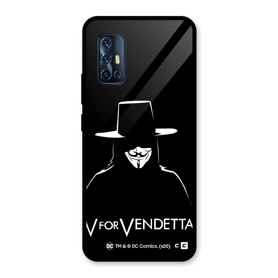 V for Vendetta Minimal Glass Back Case for Vivo V17