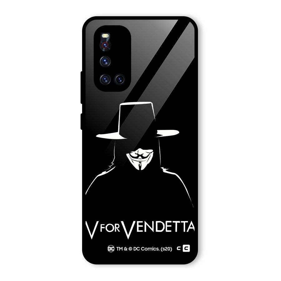 V for Vendetta Minimal Glass Back Case for Vivo V19