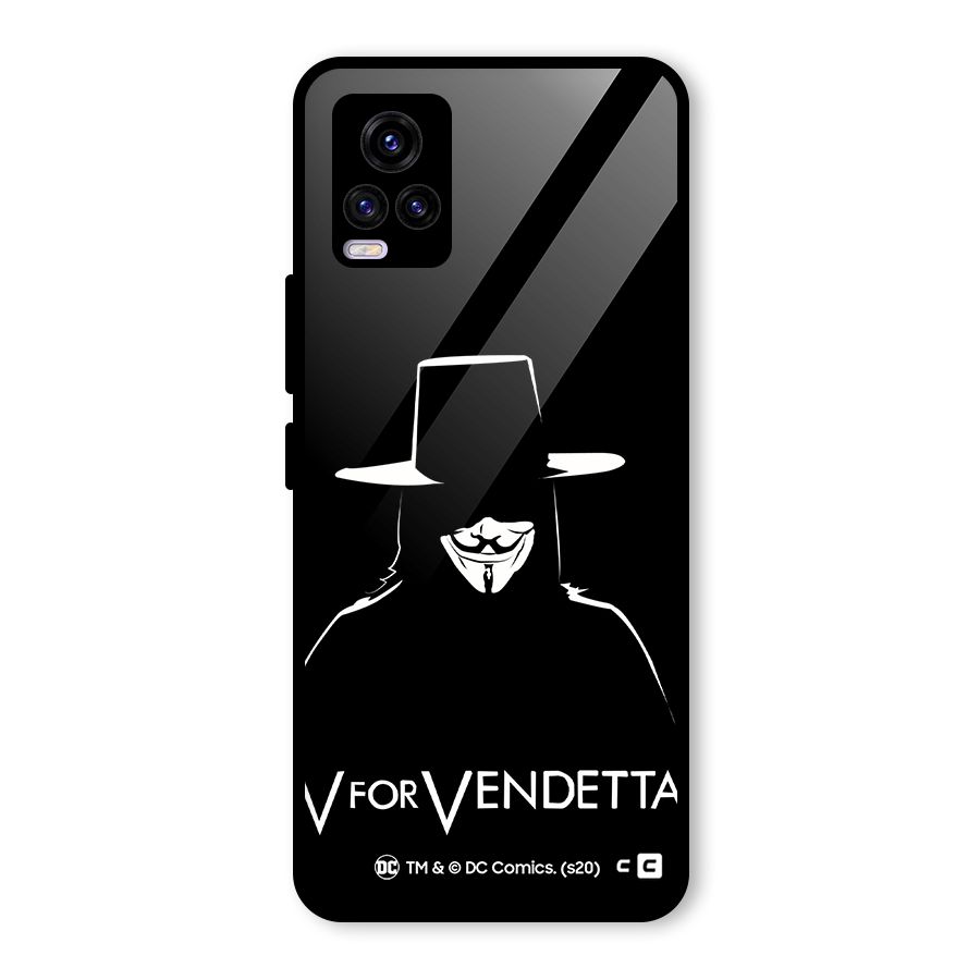 V for Vendetta Minimal Glass Back Case for Vivo V20