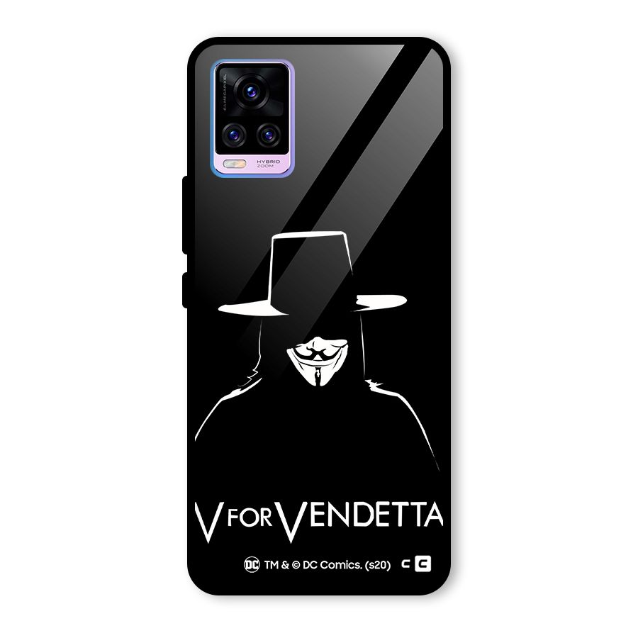 V for Vendetta Minimal Glass Back Case for Vivo V20 Pro