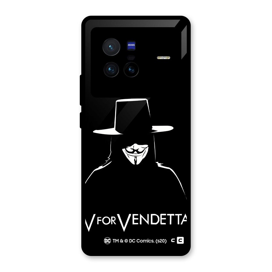 V for Vendetta Minimal Glass Back Case for Vivo X80