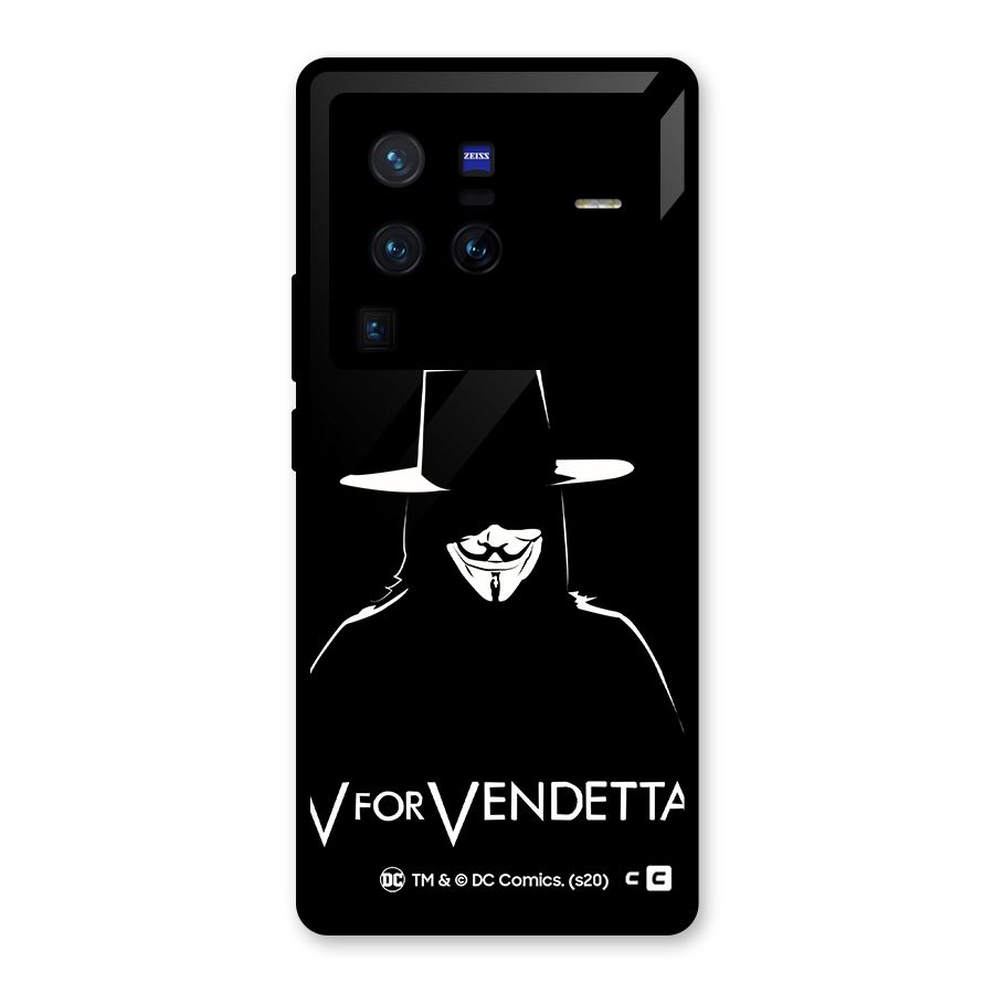 V for Vendetta Minimal Glass Back Case for Vivo X80 Pro