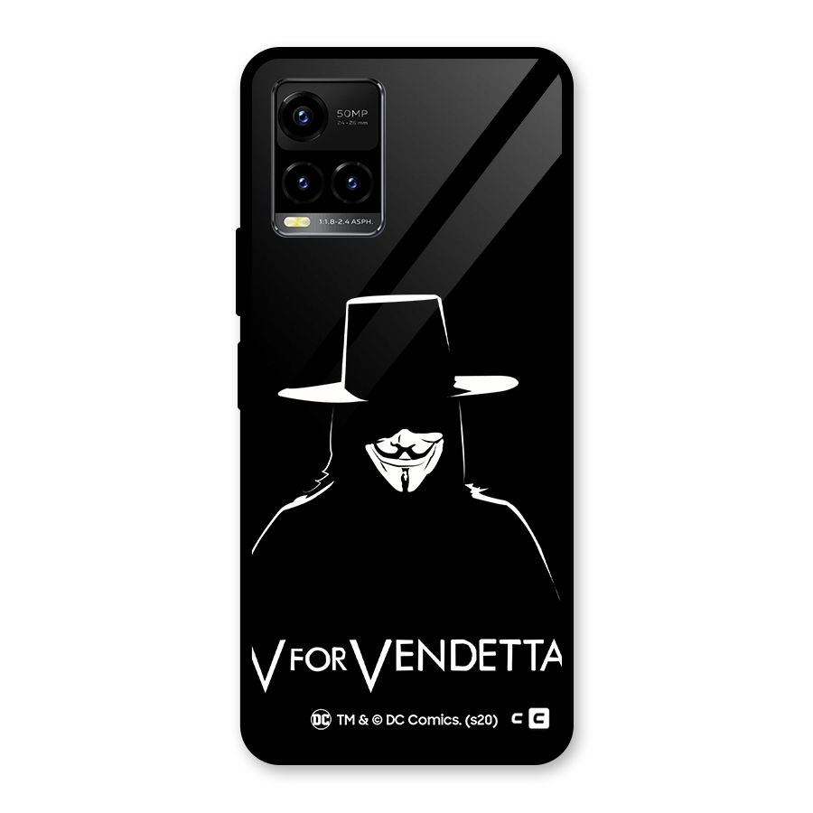V for Vendetta Minimal Glass Back Case for Vivo Y21A