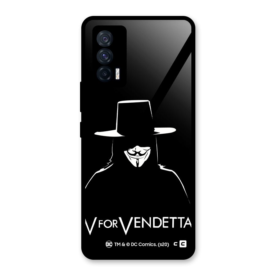 V for Vendetta Minimal Glass Back Case for Vivo iQOO 7 5G