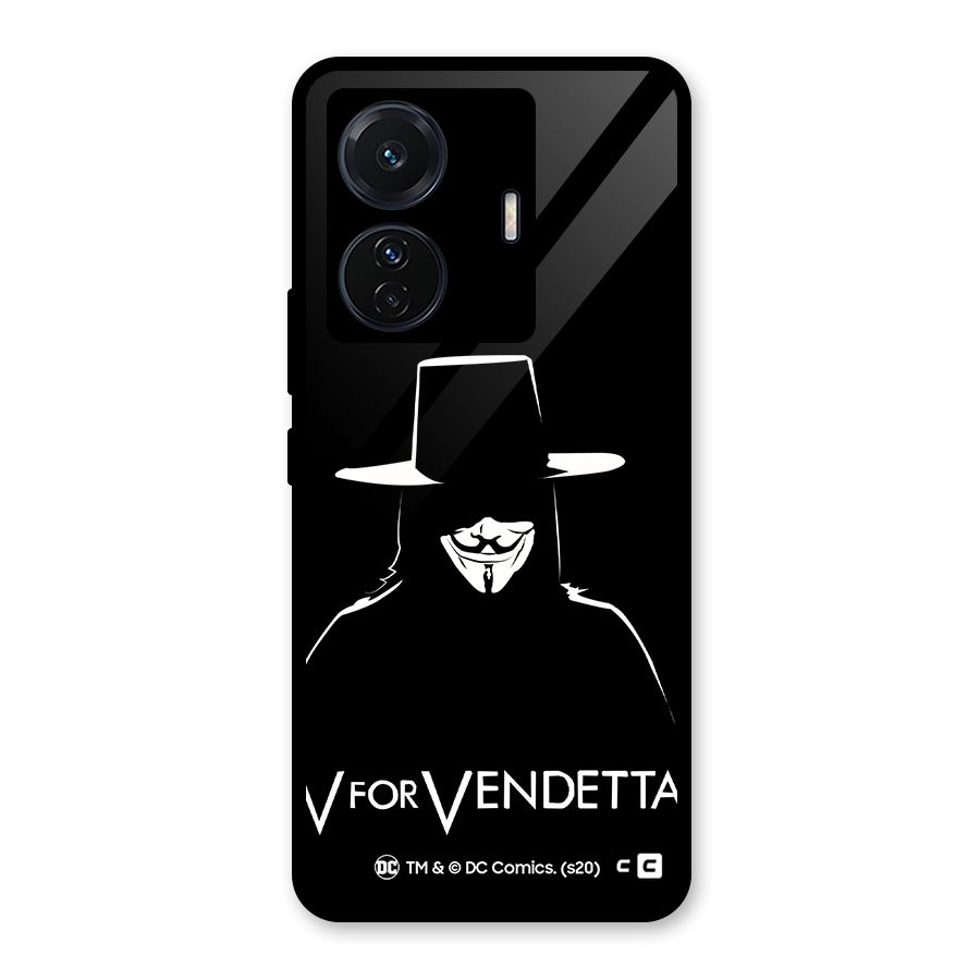 V for Vendetta Minimal Glass Back Case for Vivo iQOO Z6 Pro
