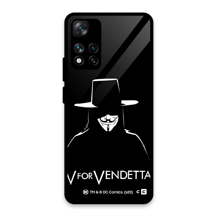 V for Vendetta Minimal Glass Back Case for Xiaomi 11i HyperCharge 5G