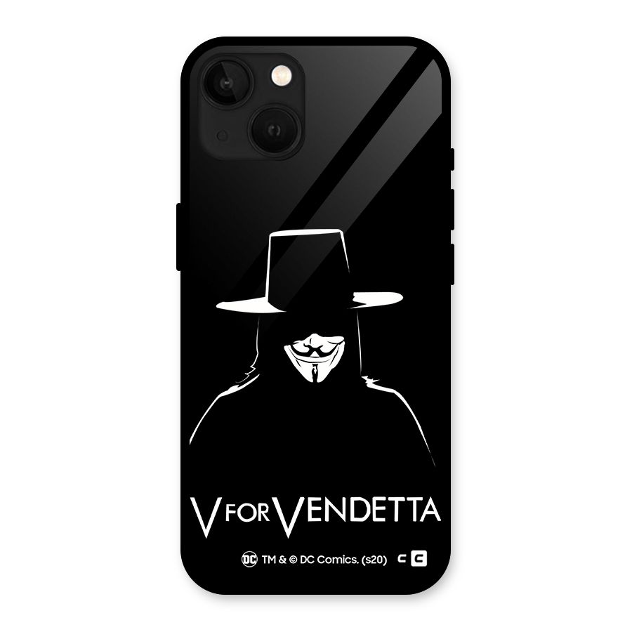 V for Vendetta Minimal Glass Back Case for iPhone 13