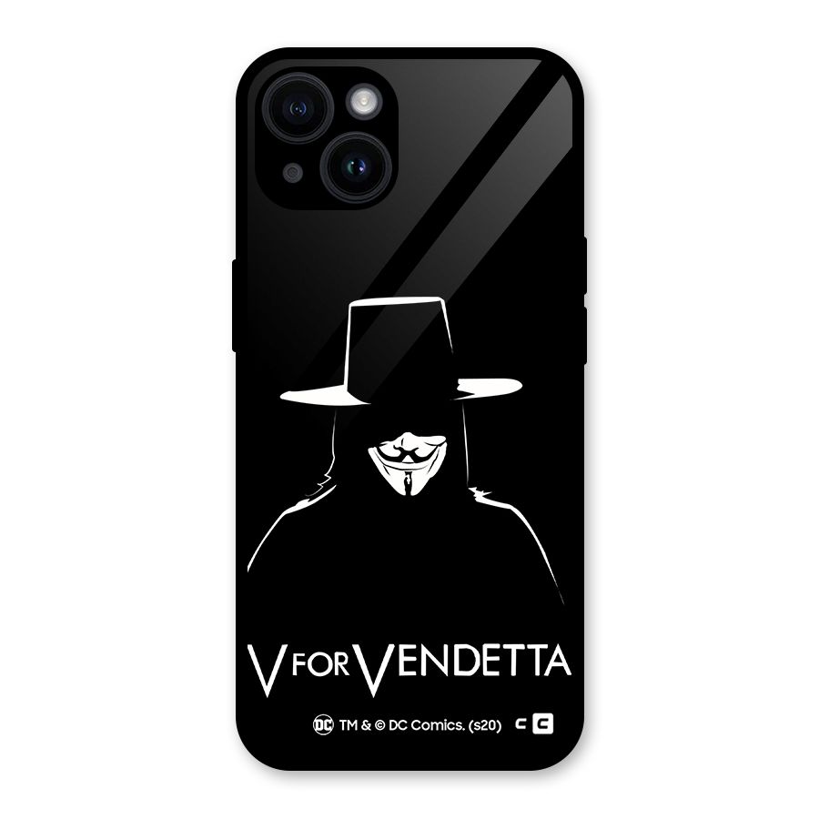 V for Vendetta Minimal Glass Back Case for iPhone 14
