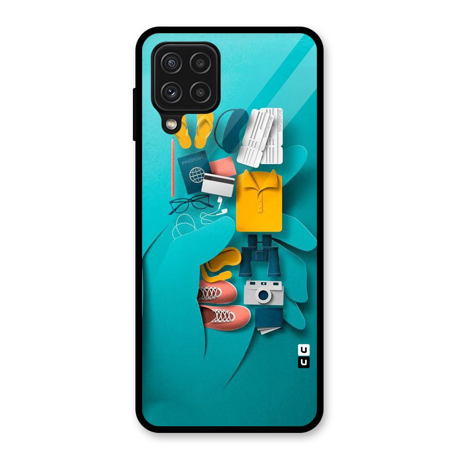 Vacay Vibes Glass Back Case for Galaxy A22 4G