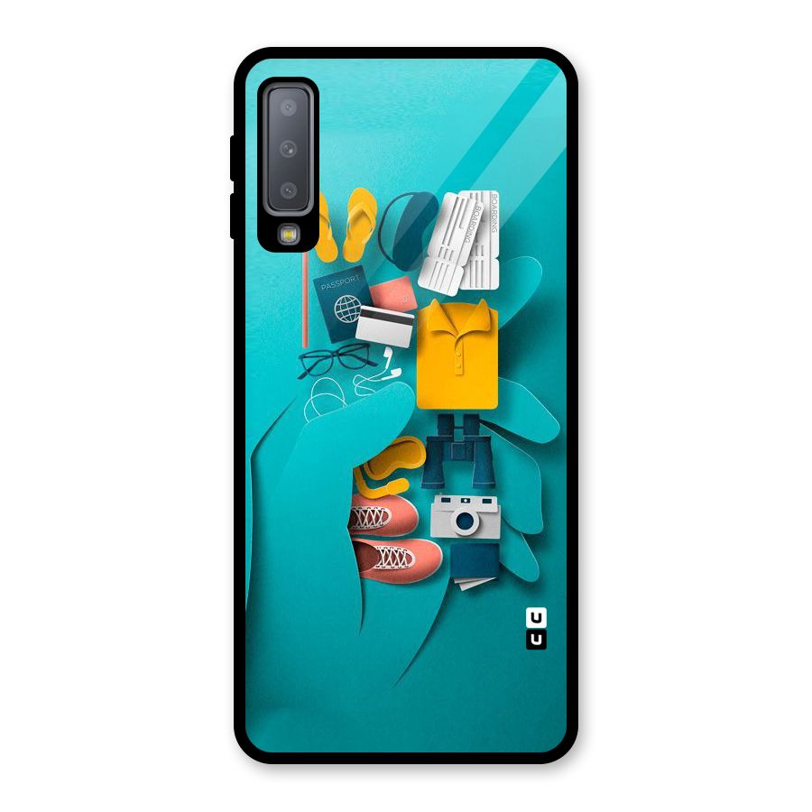 Vacay Vibes Glass Back Case for Galaxy A7 (2018)