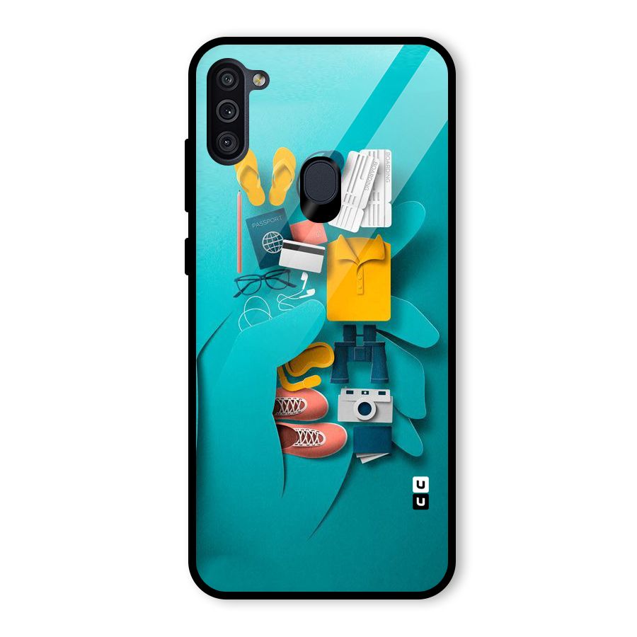 Vacay Vibes Glass Back Case for Galaxy M11