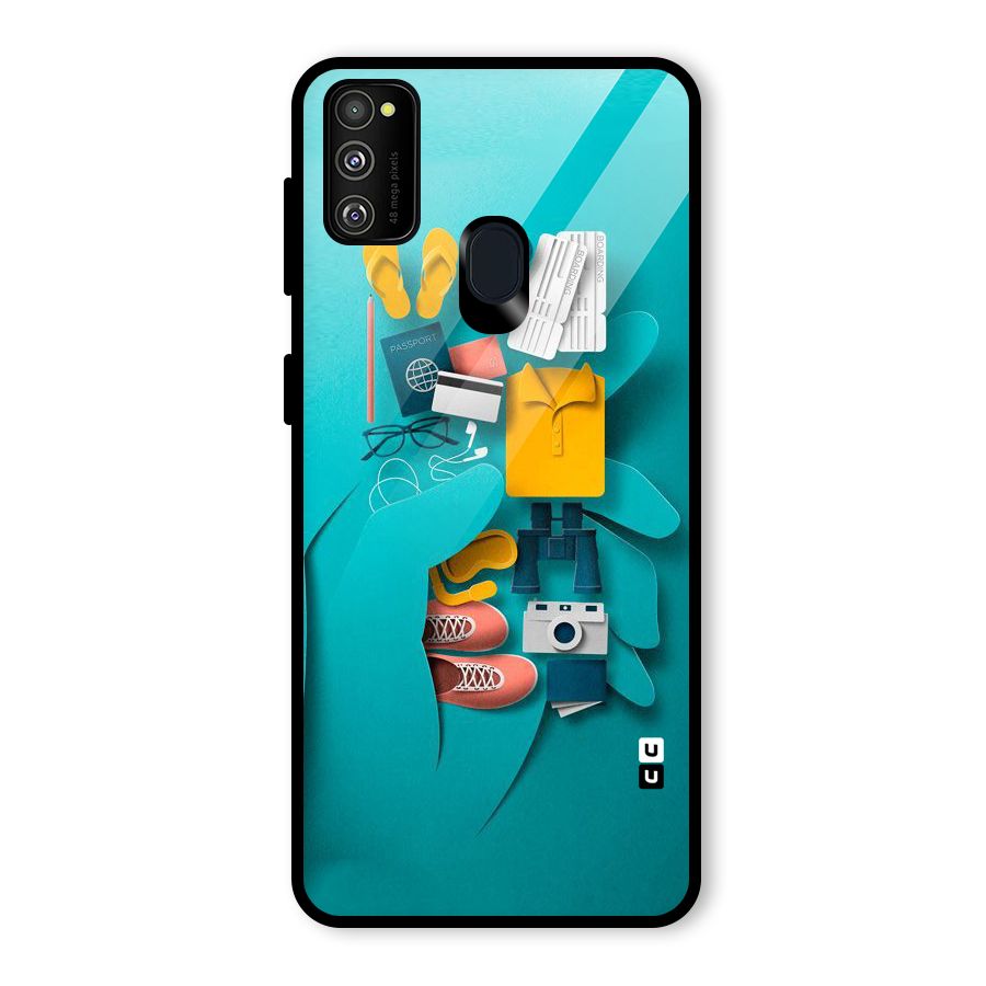 Vacay Vibes Glass Back Case for Galaxy M30s