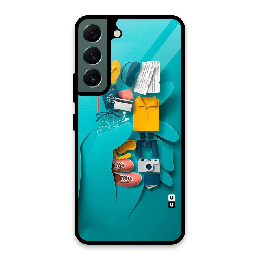 Vacay Vibes Glass Back Case for Galaxy S22 5G