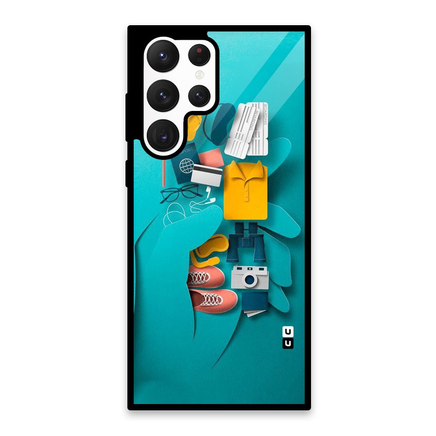 Vacay Vibes Glass Back Case for Galaxy S22 Ultra 5G