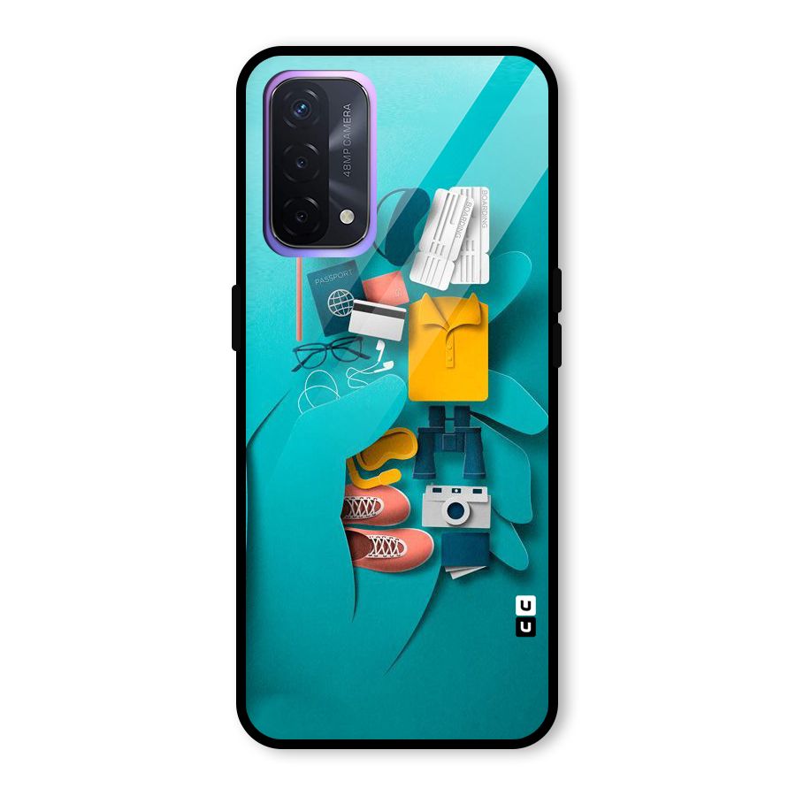 Vacay Vibes Glass Back Case for Oppo A74 5G