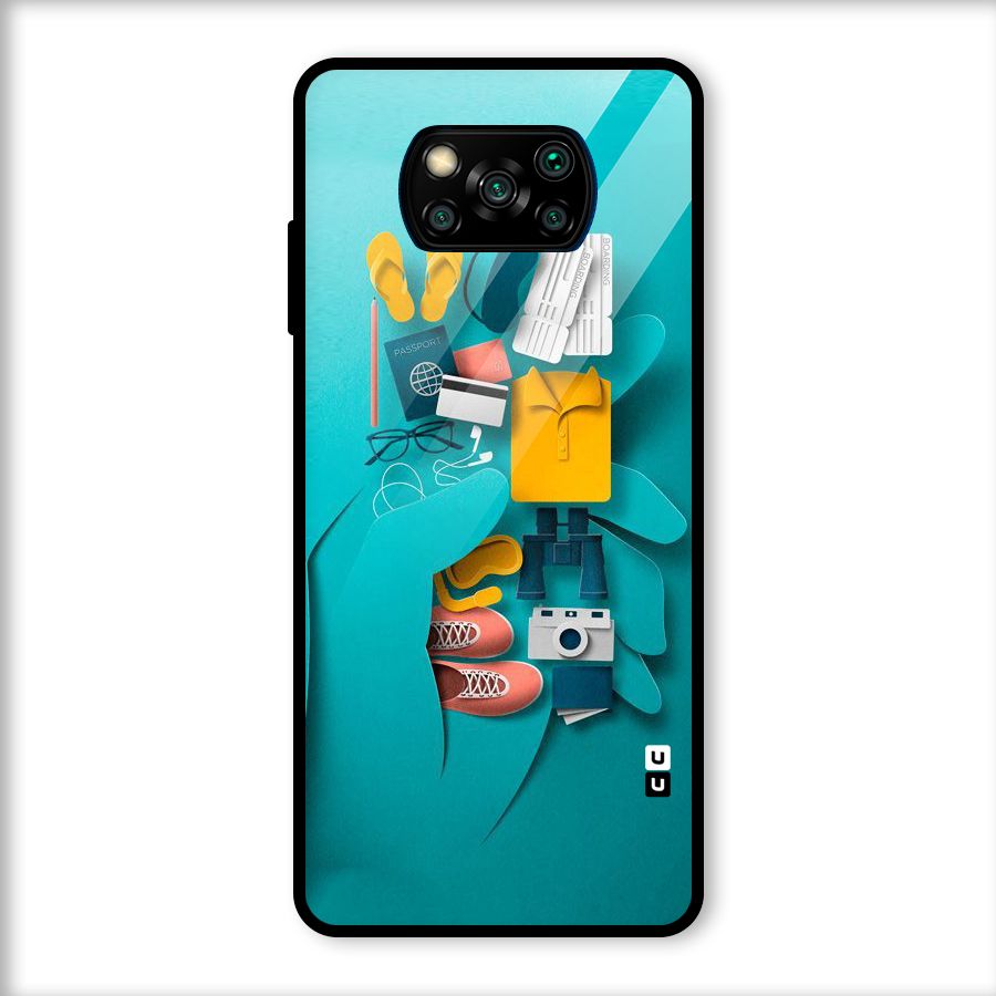 Vacay Vibes Glass Back Case for Poco X3