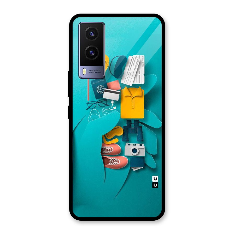 Vacay Vibes Glass Back Case for Vivo V21e 5G