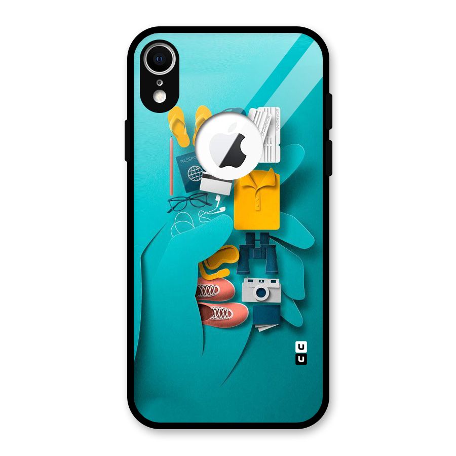 Vacay Vibes Glass Back Case for iPhone XR Logo Cut