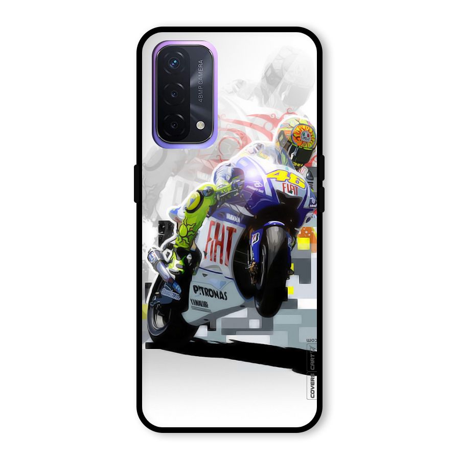 Valentino Rossi Glass Back Case for Oppo A74 5G