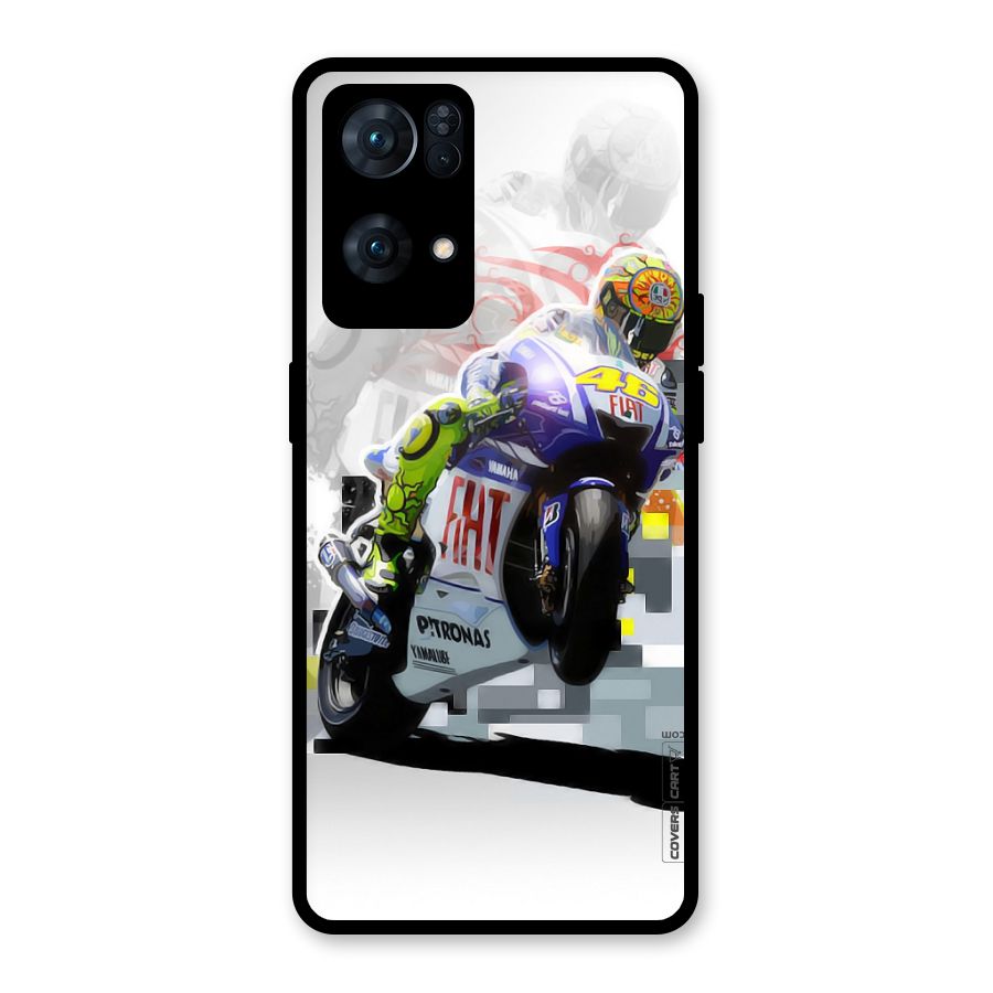 Valentino Rossi Glass Back Case for Oppo Reno7 Pro 5G