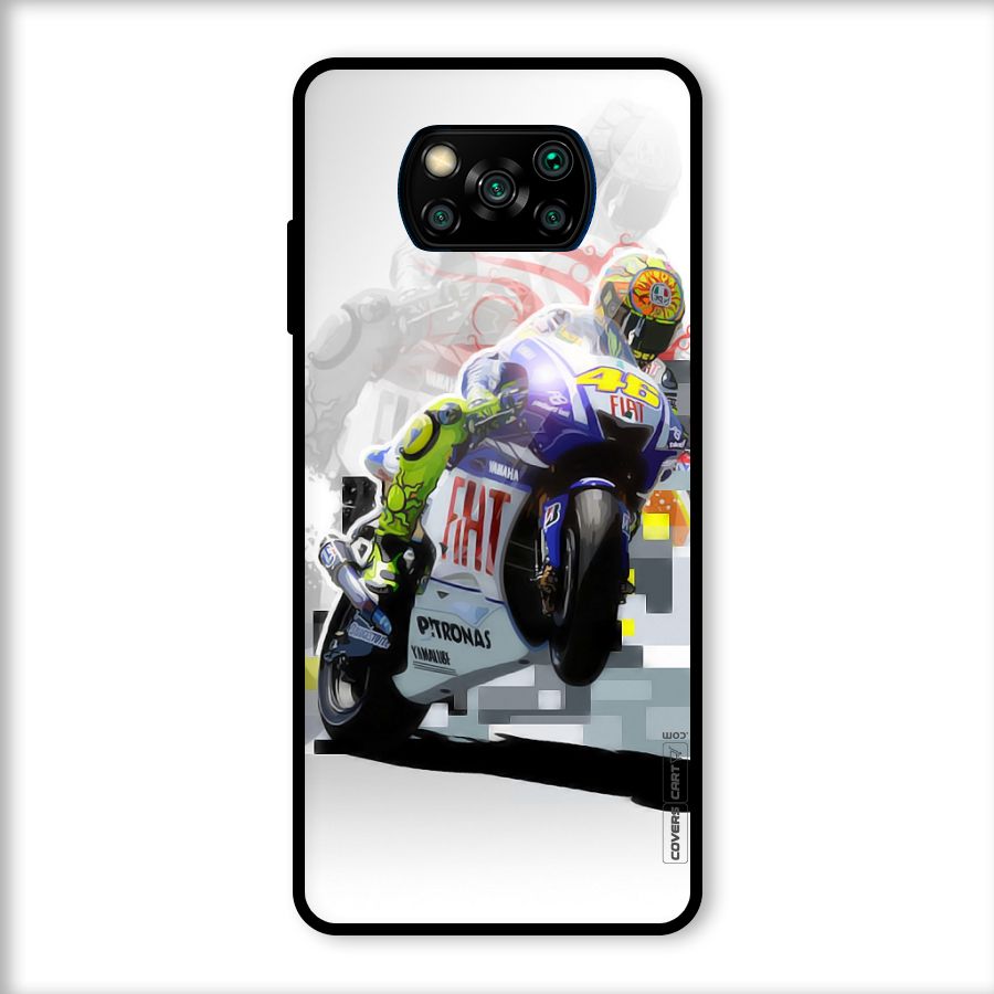 Valentino Rossi Glass Back Case for Poco X3